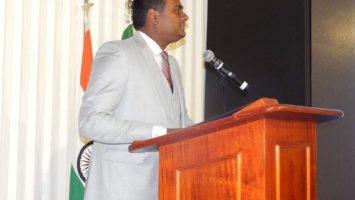 O Encarregado de Negócios, Sr. Shri S.Koventhan, mostrou uma visão geral das relações Índia-Brasil